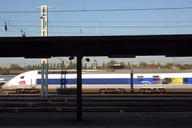 Снимка 27: The TGV, high-speed train, rail service.