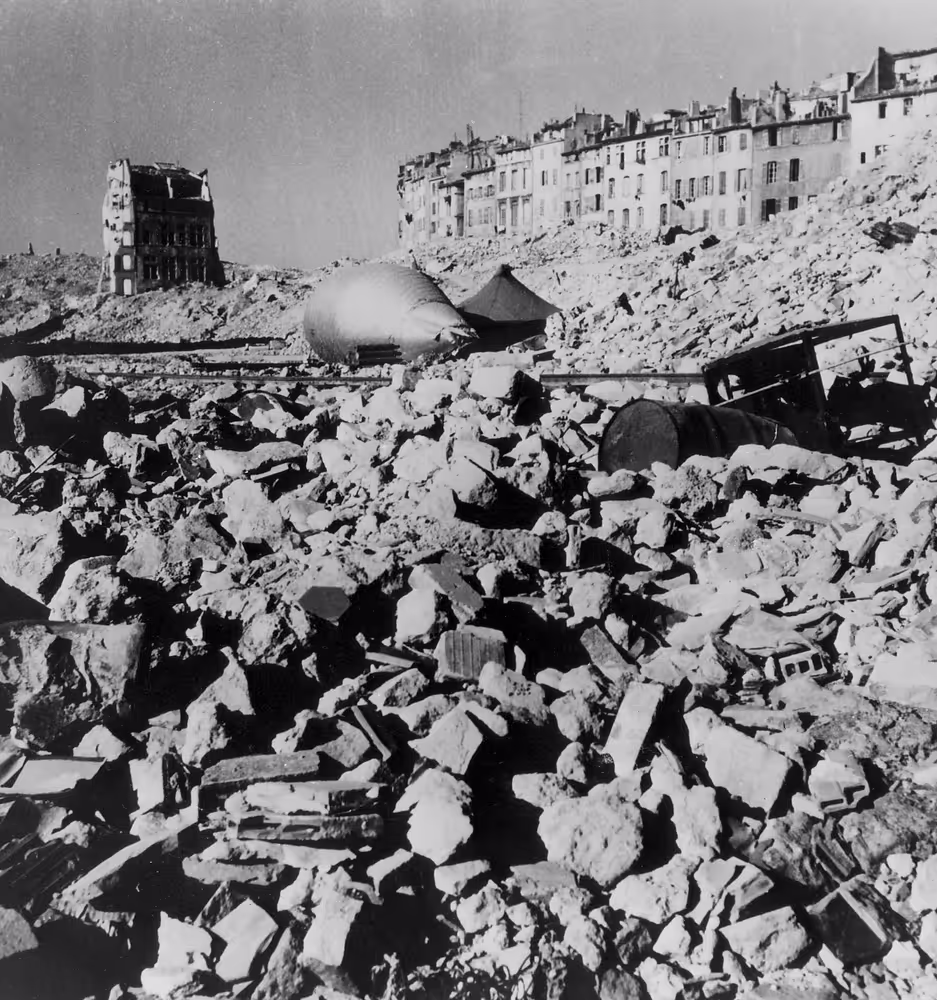World War II aftermaths - The German city of Dresden was targeted by the US Air Force and the RAF in February 1945