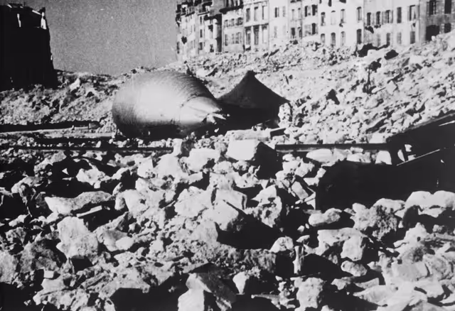 Photo 3: World War II aftermaths - The German city of Dresden was targeted by the US Air Force and the RAF in February 1945