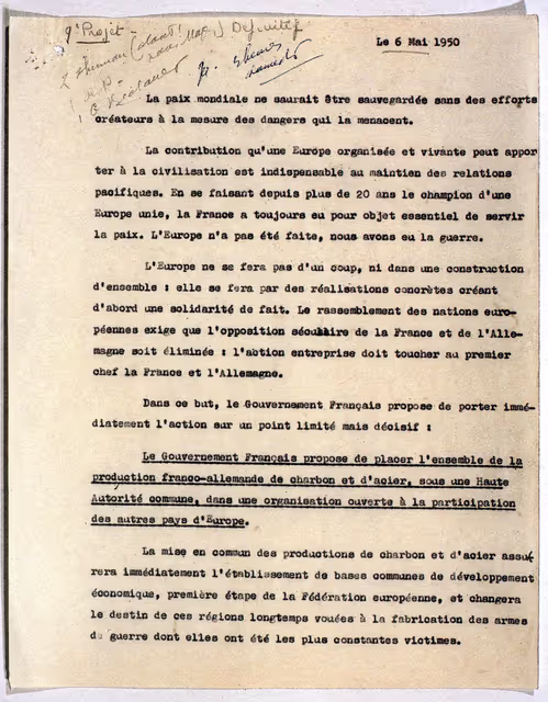 Photo 2: The Schuman Declaration