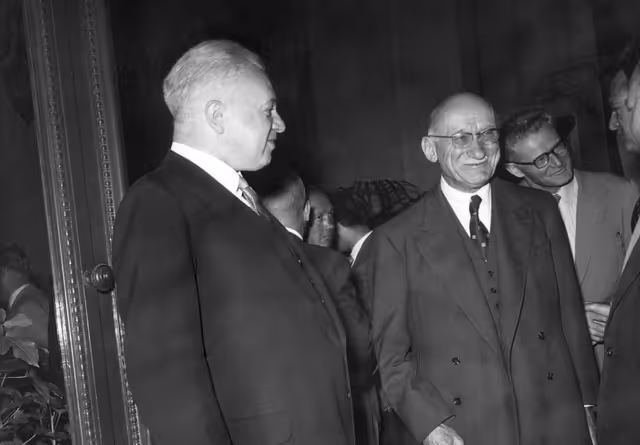 Opening of the A.P.E exhibition - 1958