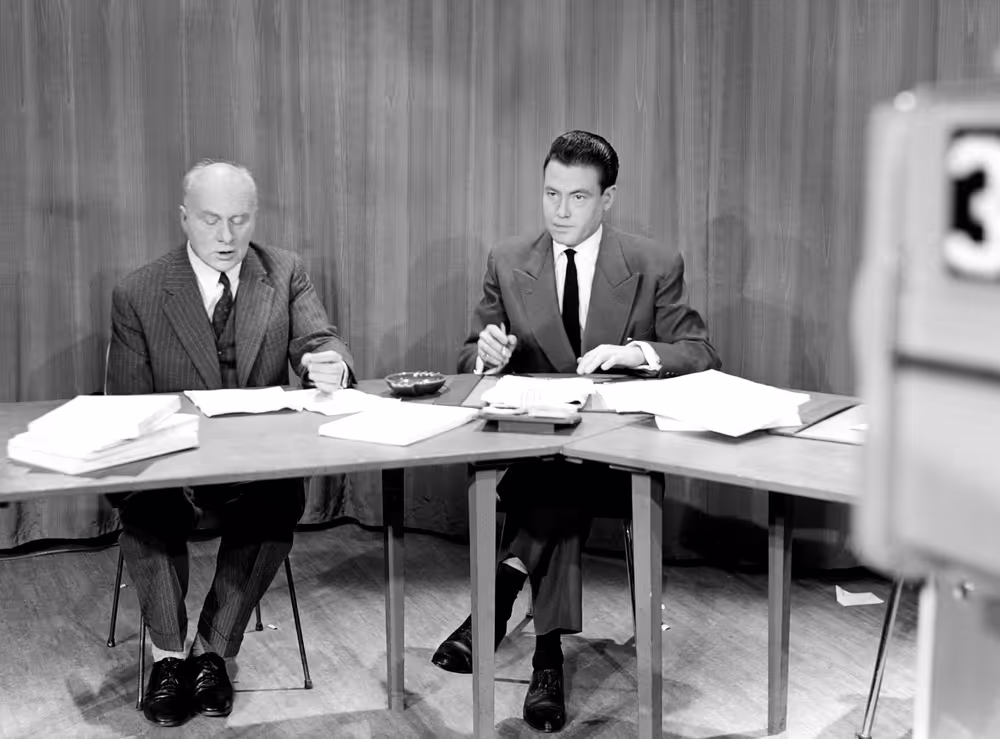 Interview on television - Luxembourg - 16 September 1958