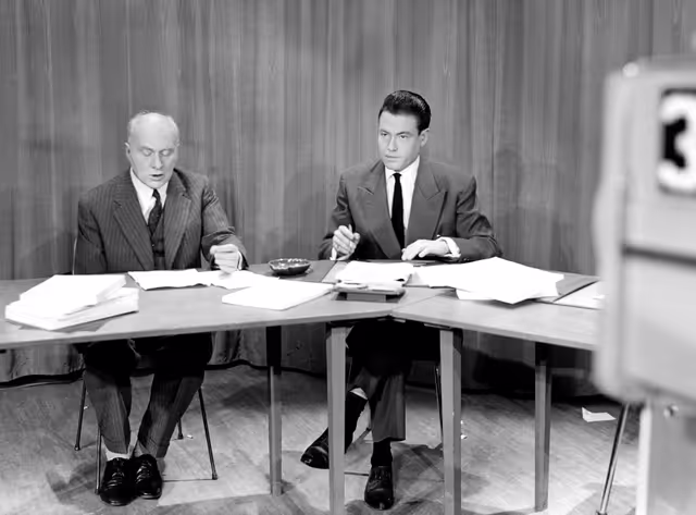 Interview on television - Luxembourg - 16 September 1958