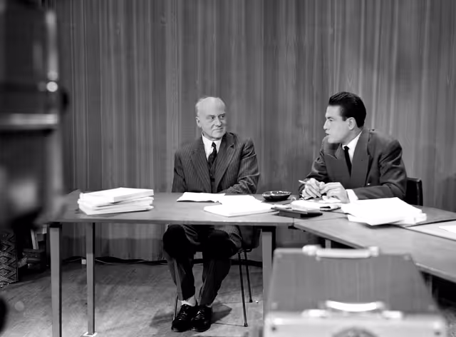 Interview on television - Luxembourg - 16 September 1958