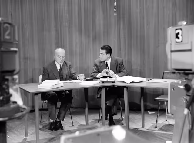 Interview on television - Luxembourg - 16 September 1958