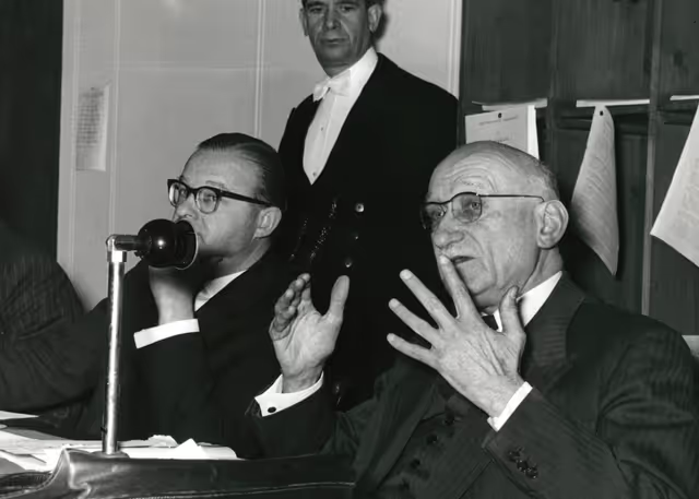 Nuotrauka 12: Press Conference of Robert SCHUMAN: Common Parliamentary Assembly in january 1959