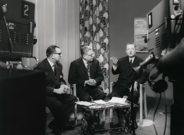 Nuotrauka 22: TV interview of Henri ROCHEREAU : Common Parliamentary Assembly in january 1959