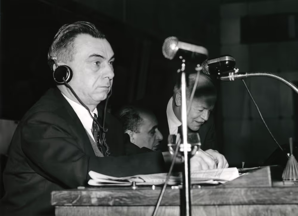 Emile VANRULLEN EP Vice-President in Common Parliamentary Assembly in january 1959