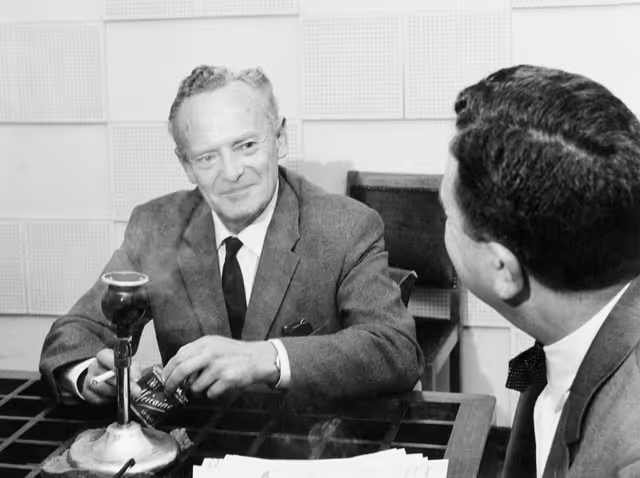 Zdjęcie 1: Gerhard KREYSSIG during an interview in Strasbourg in October 1960.