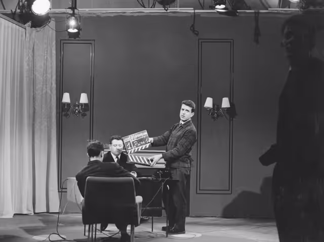 The MEP Jean BERNASCONI during an Interview at R.T.B. in January 1961.