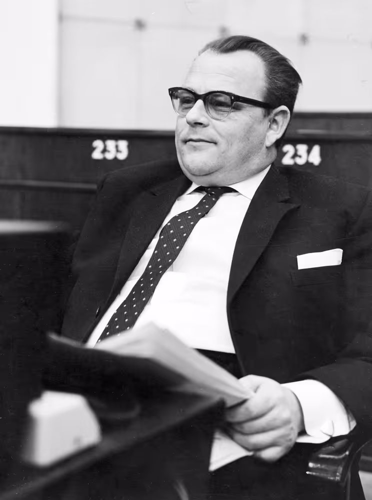 Hans-Jurgen WISCHNEWSKI during a session in Strasbourg, France, December 20, 1961.