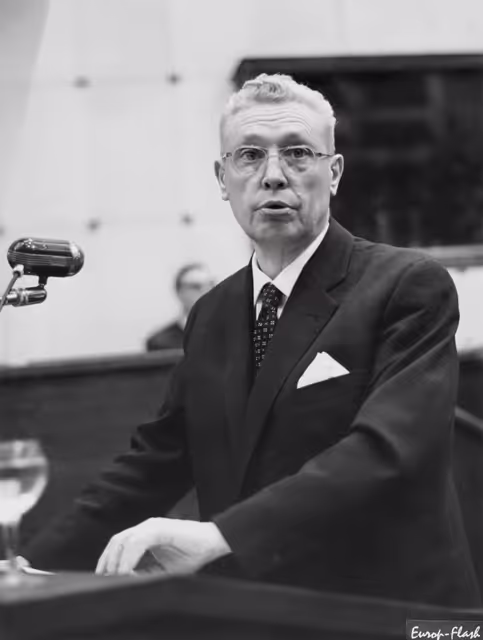 Henri FAYAT during a session in Strasbourg, France, March 27, 1963