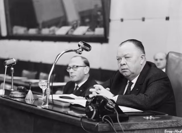 JEAN FOHRMANN during a session in Strasbourg, France, March 22, 1964.