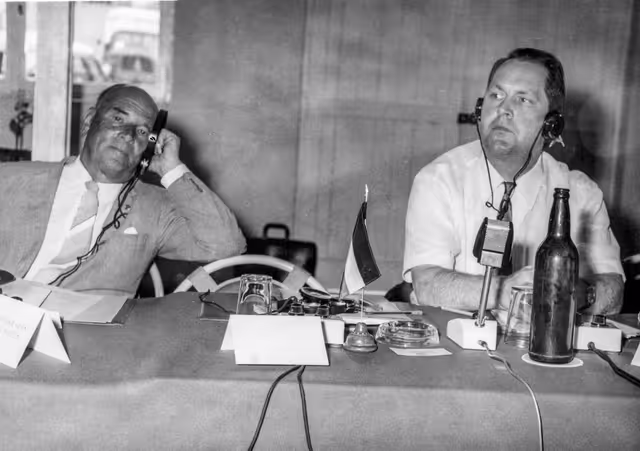 Marinus VAN DER GOES VAN NATERS in the meeting of the Permanent Joint Committee of the Parliamentary association EEC - AASM in Rwanda . (March 1 - 5, 1965, EU - ACP)