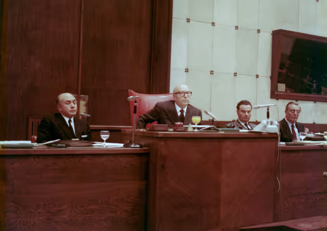 Fotagrafa 31: EP president Mario SCELBA during a session in Strasbourg, France, November 28, 1969.