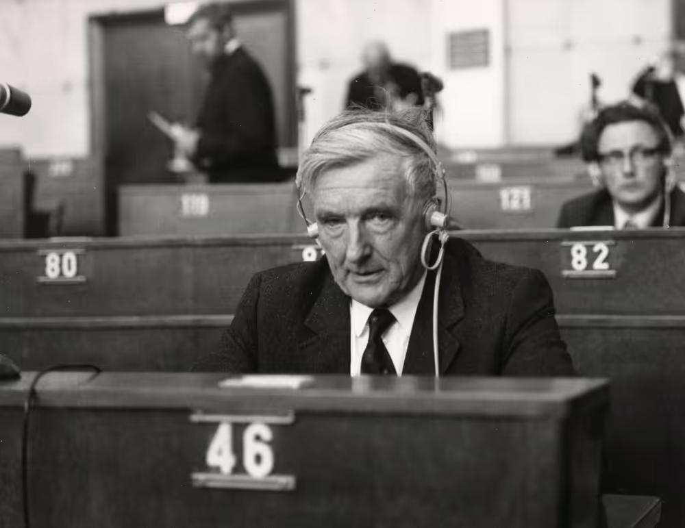 Michael HILLIARD during a plenary session in Strasbourg, June, 4-7, 1973.
