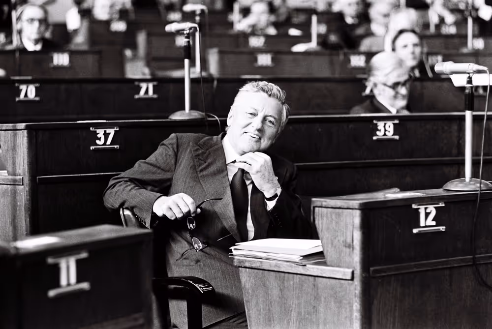 Erik Bernhard BLUMENFELD during a plenary session in Strasbourg, May 10-14, 1976.