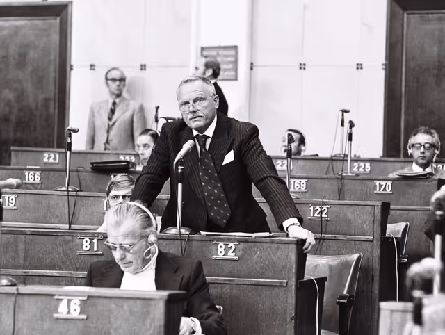 Suriet 14: Cornelis BERKHOUWER during a plenary session in Strasbourg, May 10-14, 1976.