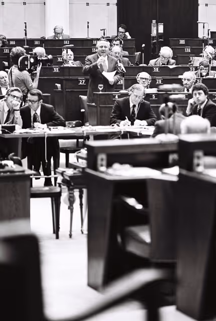 Suriet 8: Ludwig FELLERMAIER during a plenary session in Strasbourg, May 10-14, 1976.