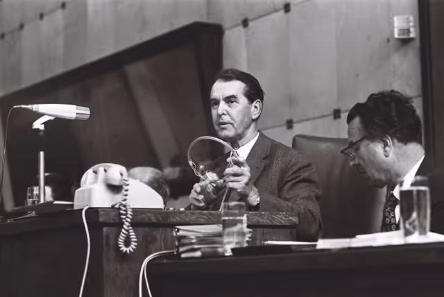 Suriet 29: Ove GULDBERG during a plenary session in Strasbourg, May 10-14, 1976.