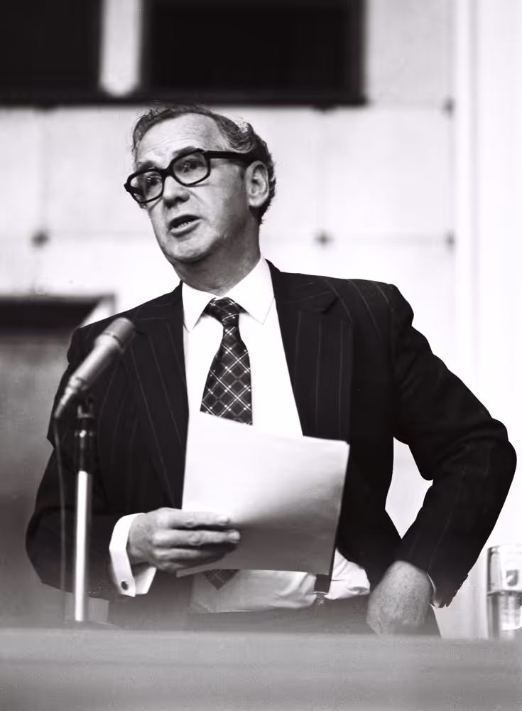 European Commissioner George THOMSON during a plenary session in Strasbourg, May 10-14, 1976.