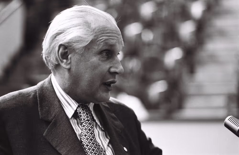 Erwin LANGE during a plenary session in Strasbourg, May 10-14, 1976.