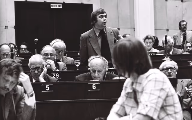 Suriet 1: John Leslie PRESCOTT during a plenary session in Strasbourg, May 10-14, 1976.