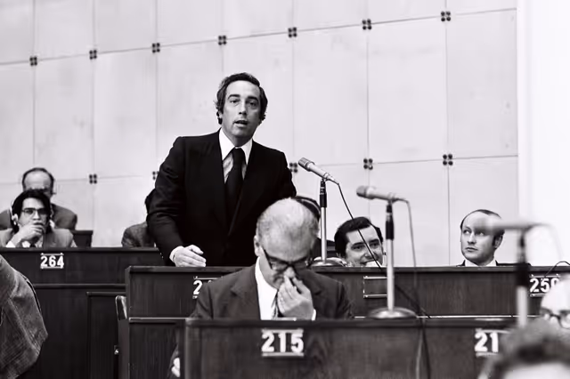 Suriet 2: Alain TERRENOIR during a plenary session in Strasbourg, May 10-14, 1976.