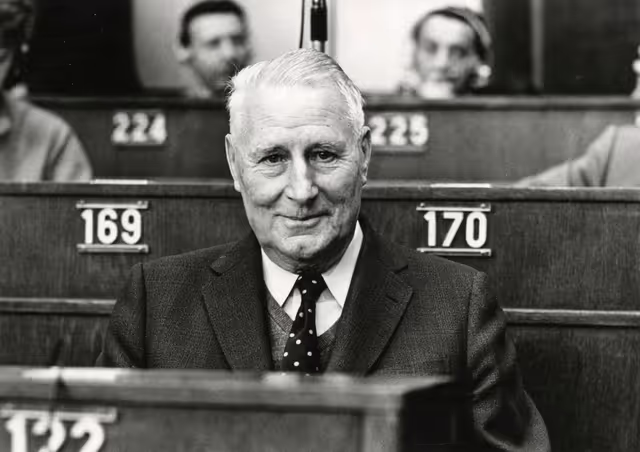 Suriet 12: Charles DURAND during a plenary session in Strasbourg, May 10-14, 1976.