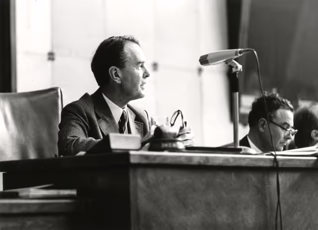 Suriet 33: Ove GULDBERG during a plenary session in Strasbourg, May 10-14, 1976.