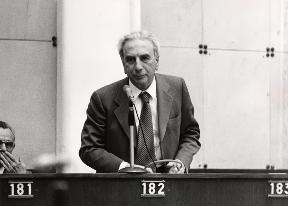 Silvio LEONARDI during a plenary session in Strasbourg, May 10-14, 1976.