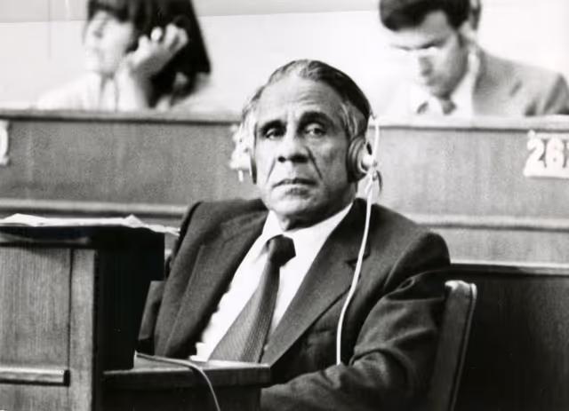 Suriet 44: Hector RIVIEREZ during a plenary session in Strasbourg, May 10-14, 1976.