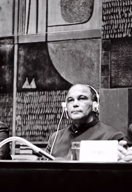 Φωτογραφία 46: G.A. KING, President of the EEC-ACP Council during a plenary session Strasbourg, June 14-18, 1976