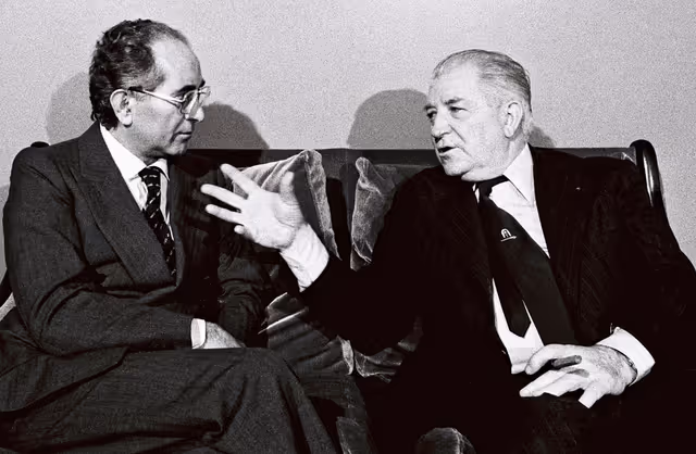 Billede 4: Emilio COLOMBO, President of the European Parliament meets with Georges SPENALE