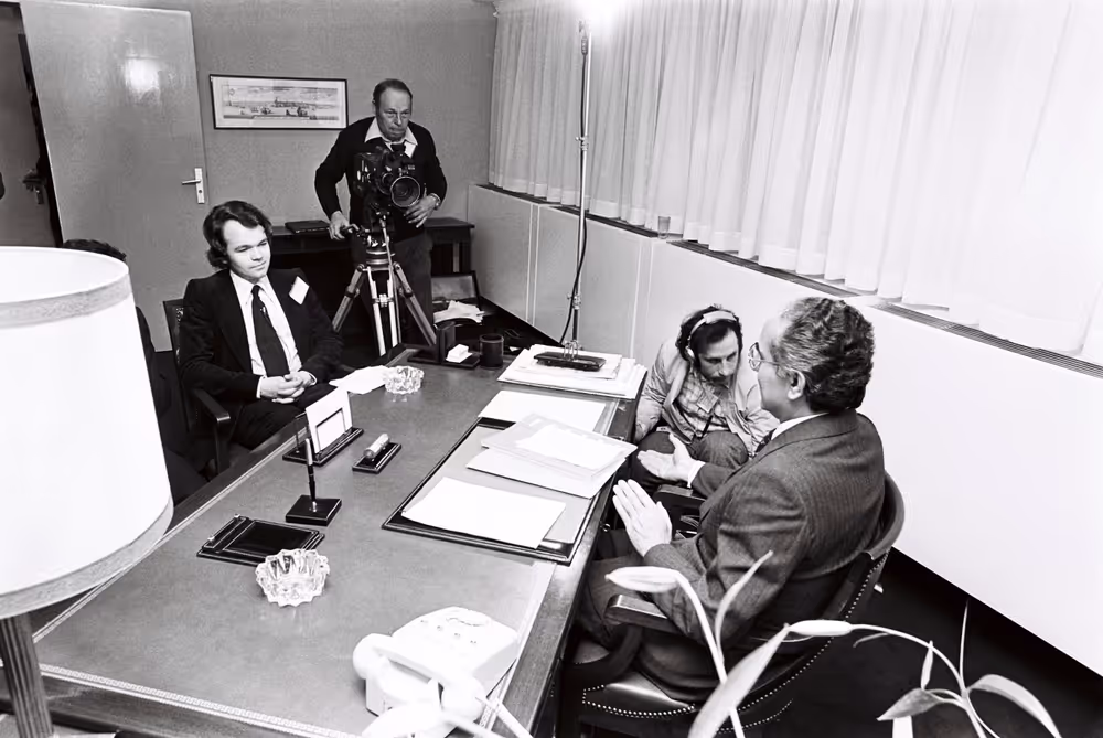TV Interview of Emilio COLOMBO at his office in Strasbourg