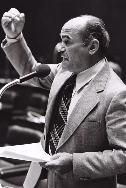 Photo 29: The delegue Giosue LIGIOS during a session in October 1977.