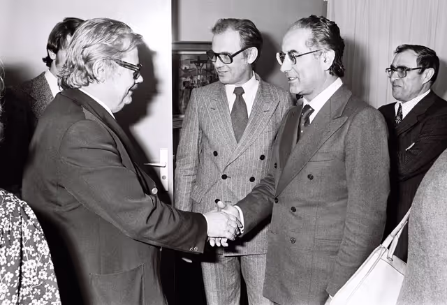 Foto 17: Emilio COLOMBO meets with journalists in Strasbourg