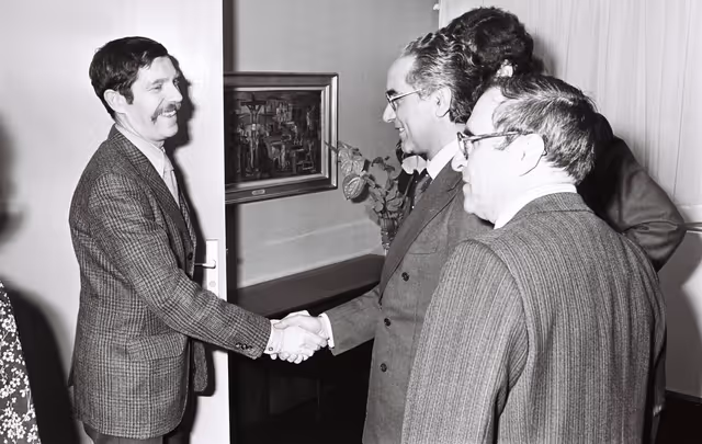 Foto 15: Emilio COLOMBO meets with journalists in Strasbourg