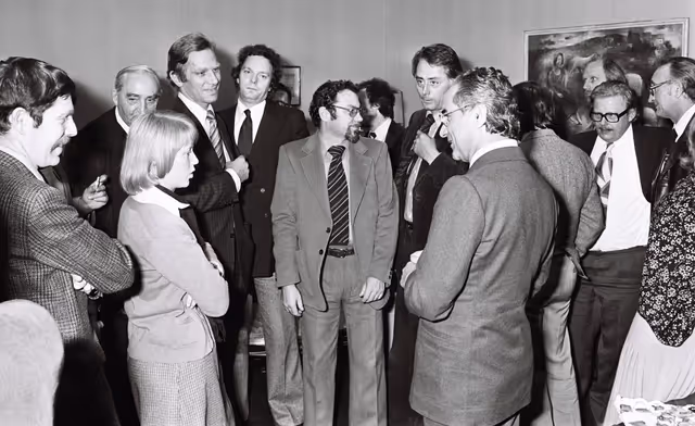 Foto 12: Emilio COLOMBO meets with journalists in Strasbourg