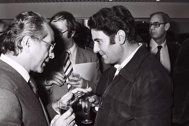 Foto 10: Emilio COLOMBO meets with journalists in Strasbourg