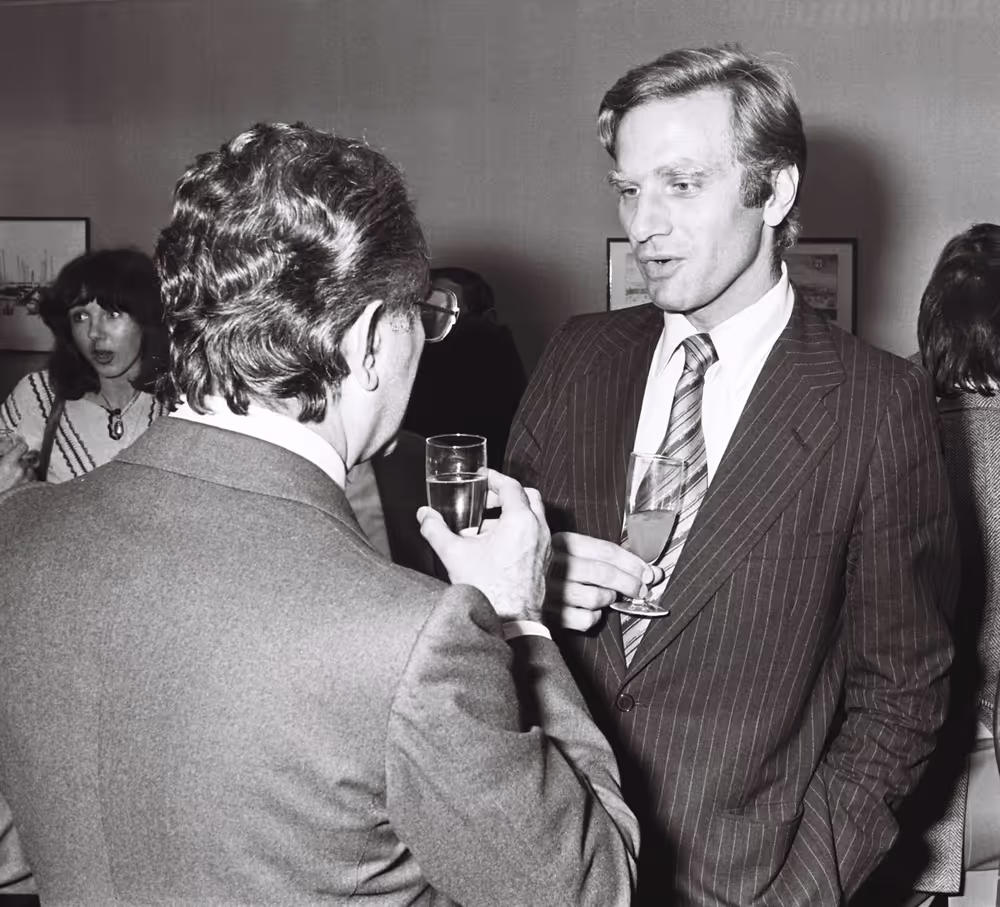 Emilio COLOMBO meets with journalists in Strasbourg