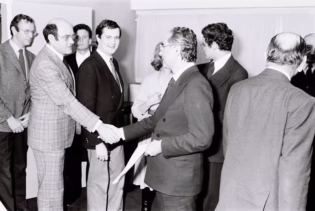 Foto 5: Emilio COLOMBO meets with journalists in Strasbourg