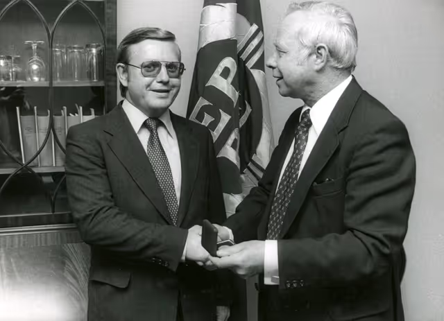 Peter WURTZ (L) and Rudolf ADAMS in Luxembourg, July 1978.
