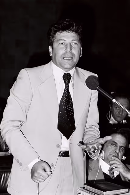 Foto 5: The delegue Ferruccio PISONI during a session in Luxembourg on September 1978.