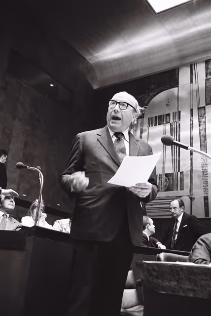 Foto 10: EC President Roy JENKINS during a session in Luxembourg in September 1978.