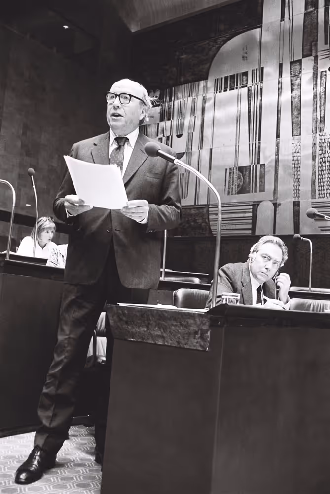 EC President Roy JENKINS during a session in Luxembourg in September 1978.