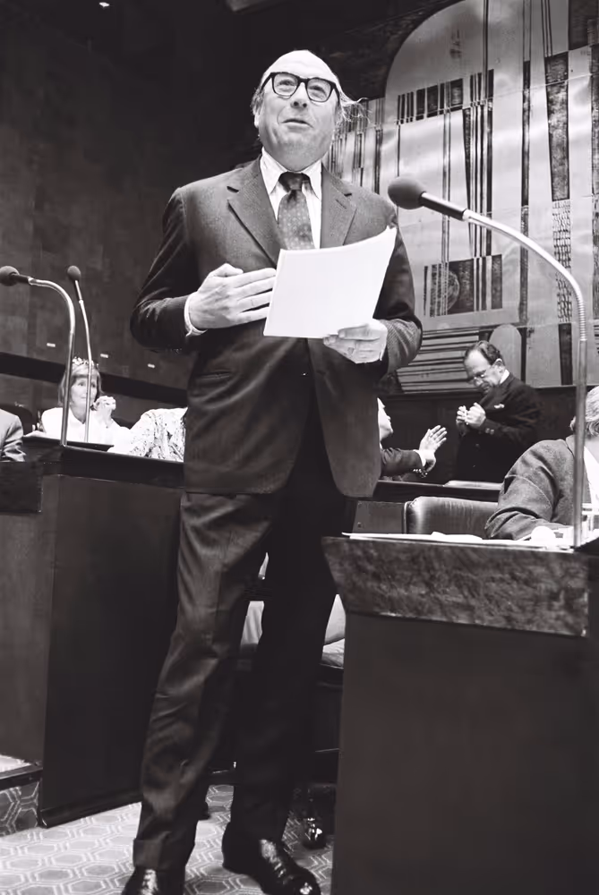 EC President Roy JENKINS during a session in Luxembourg in September 1978.