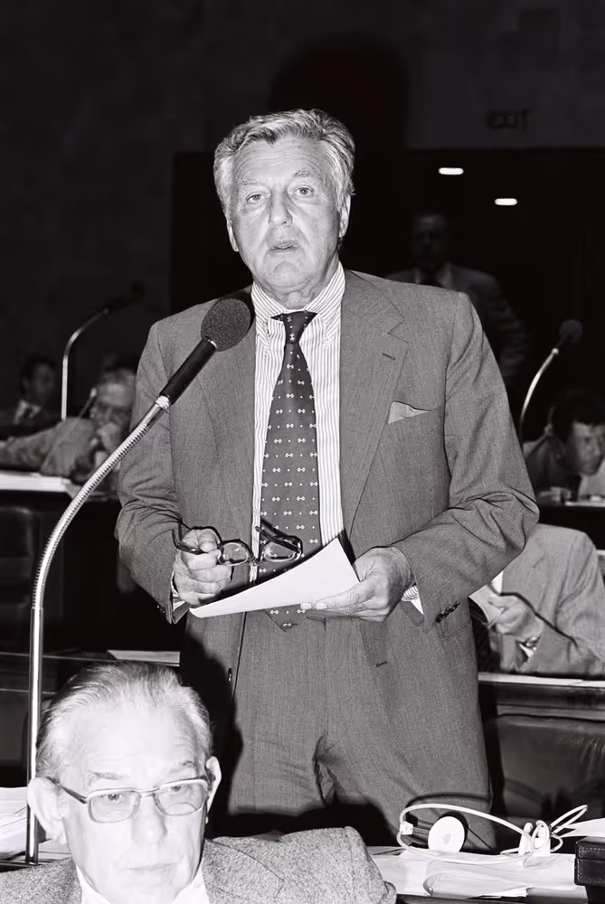 The delegue Erik Bernhard BLUMENFELD during a session in September 1978.
