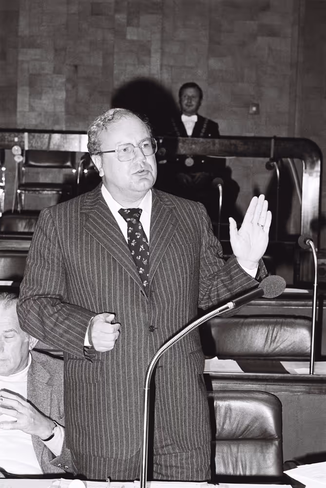 BANGEMANN Martin during the plenary Session in september 1978