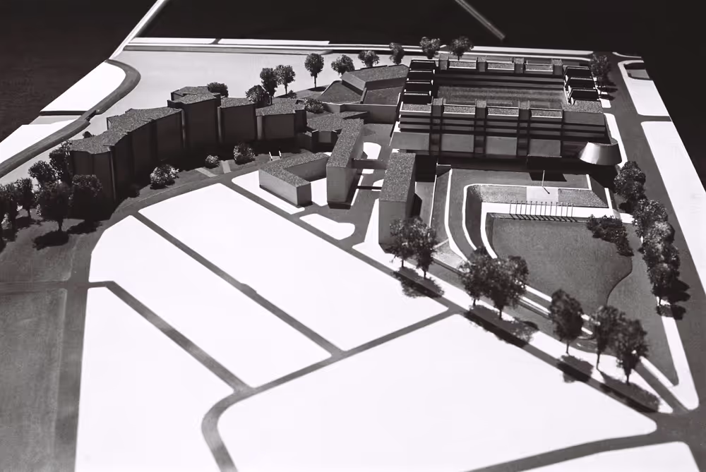 Architect's model of the EP building in Strasbourg